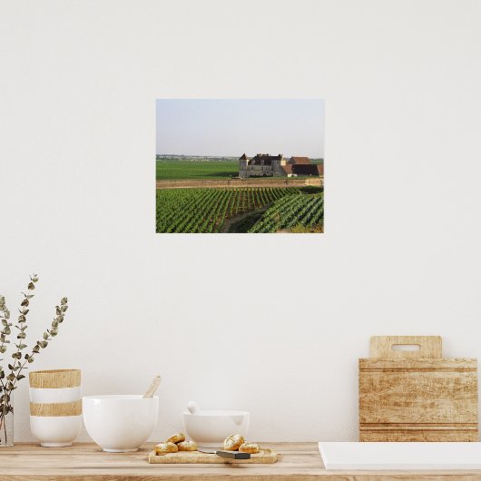 The Clos de Vougeot 16th century monastery and ポスター (キッチン)