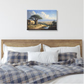 The Clouds over the Desert Oasis キャンバスプリント (インサイチュ (寝室))