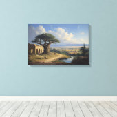 The Clouds over the Desert Oasis キャンバスプリント (インサイチュ (ウッドフロア))