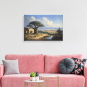 The Clouds over the Desert Oasis キャンバスプリント (インサイチュ (リビング))