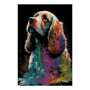 The Cocker Spaniel Dog - Composition 003 ポスター