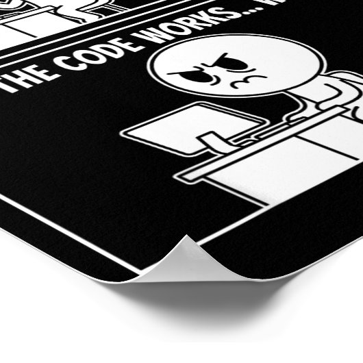 The Code Doesn't Work Funny Programmer Computer En ポスター (角)