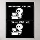 The Code Doesn't Work Funny Programmer Computer En ポスター (正面)