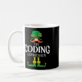 The Coding Leprechaun St Patricks Day Matching  コーヒーマグカップ (左)