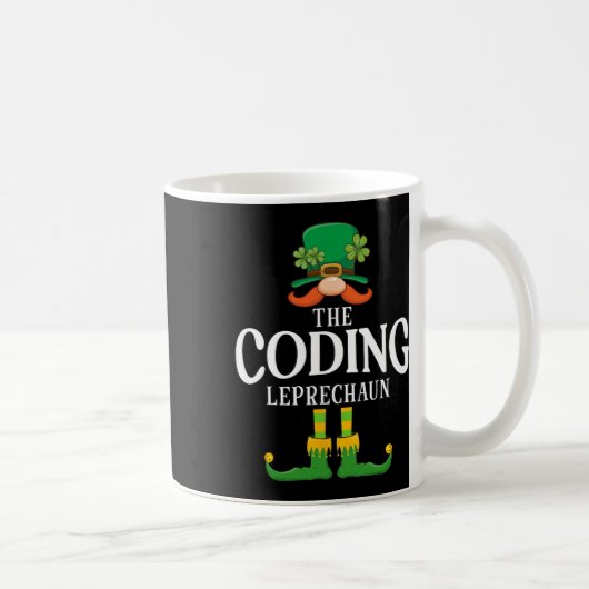 The Coding Leprechaun St Patricks Day Matching  コーヒーマグカップ (右)