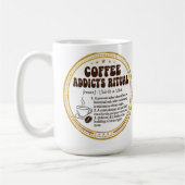 The Coffee Addict's mug - Funny Retro gifts  コーヒーマグカップ (左)