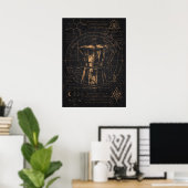 The Coffee Alchemist, Mystic Caffeine Abstract Art ポスター (ホームオフィス)