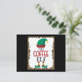 The Coffee Elf Leopard Elf Christmas Gift ポストカード (スタンド正面)