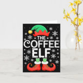 The Coffee Elf Shirt Men Women Family Matching Chr カード (黄色い花)