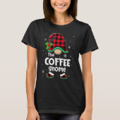 The Coffee Gnome Buffalo Plaid Christmas Matching  Tシャツ (正面)