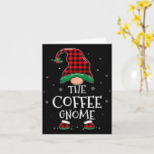 The Coffee Gnome Xmas Family Matching Plaid Christ カード (黄色い花)