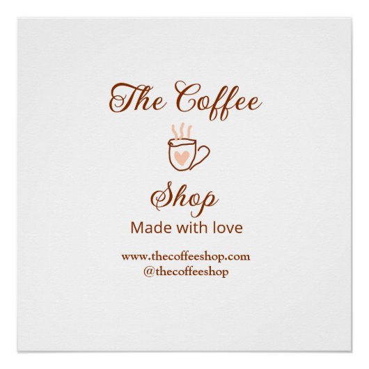 The coffee shop and website social media business  ポスター (正面)