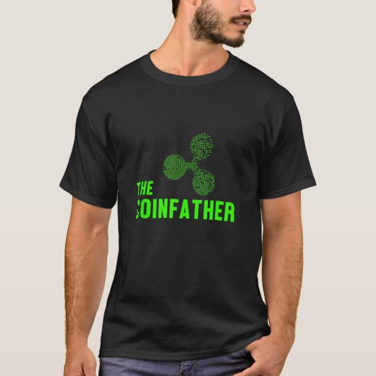 The Coinfater Rippe Xrp Cryptocurrencyブロックチェーン Tシャツ (正面)