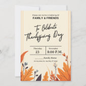 THE COLORFUL AUTUMN SEASON AND THANKSGIVING 招待状 (正面)