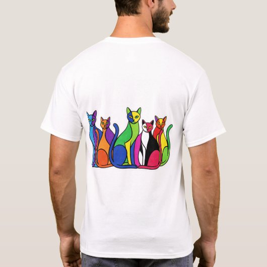 The Colorful Cat Party Tシャツ (裏面)