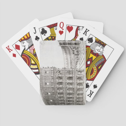 The Colosseum、AD 80で構築(版木、銅版、版画) トランプ (裏面)