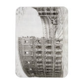 The Colosseum, AD 80で構築(版木、銅版、版画) マグネット (縦)