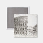 The Colosseum, AD 80で構築(版木、銅版、版画) マグネット (正面/裏面)