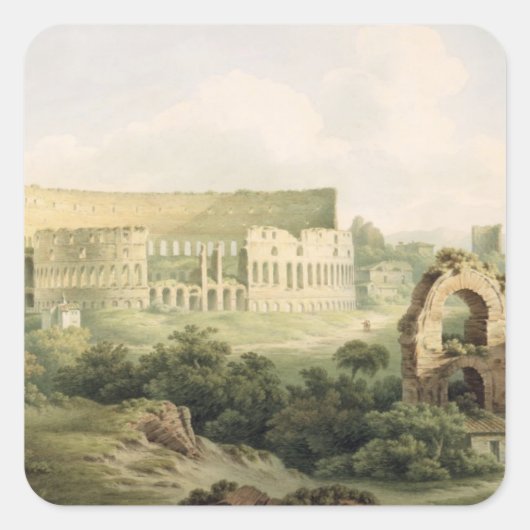The Colosseum, Rome, 1802 (グラファイトの上にw/c on wo) スクエアシール (正面)