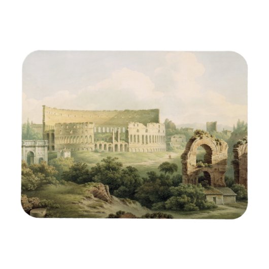 The Colosseum, Rome, 1802 （グラファイトの上にw/c on wo） マグネット (横)