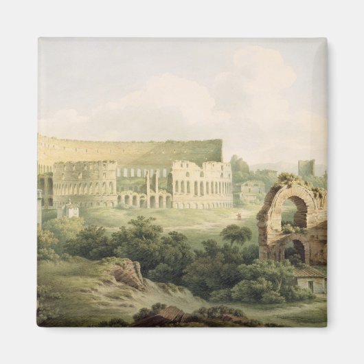 The Colosseum, Rome, 1802 （グラファイトの上にw/c on wo） マグネット (正面)