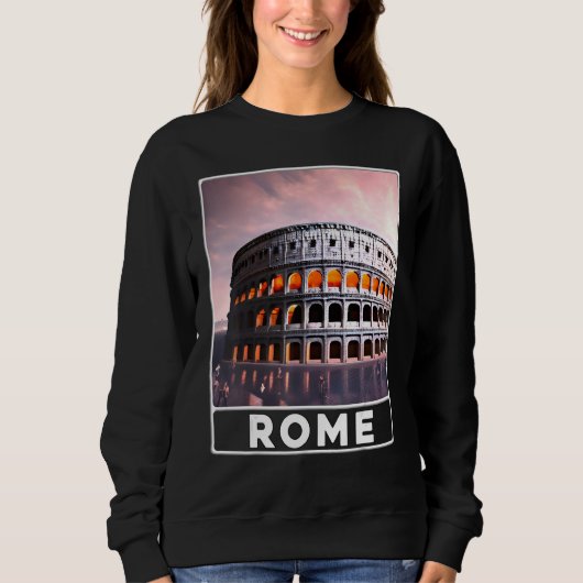 The Colosseum Rome Italy Souvenir スウェットシャツ (正面)