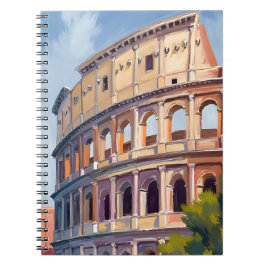 The Colosseum Rome Watercolor Travel  ノートブック