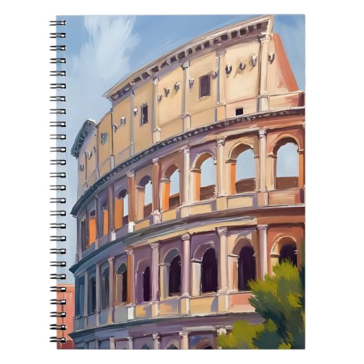 The Colosseum Rome Watercolor Travel  ノートブック (正面)