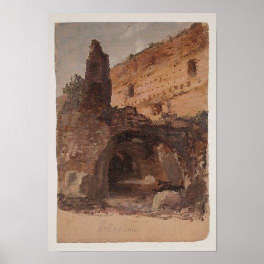 The Colosseum — Thomas Cole （ローマ） ポスター (正面)