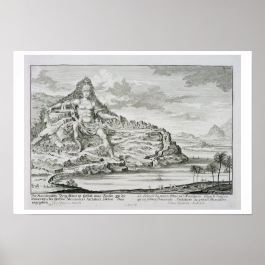 The Colossus of Mount Athos, Macedonia, a design b ポスター (正面)