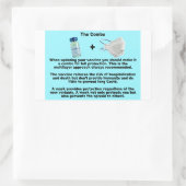 The combo- Vax & mask紙 長方形シール (バッグ)