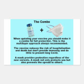 The combo- Vax & mask紙 長方形シール (正面)