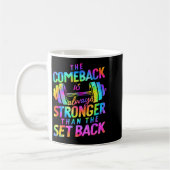 The Comeback Is Always Stronger Than The Set Back  コーヒーマグカップ (左)