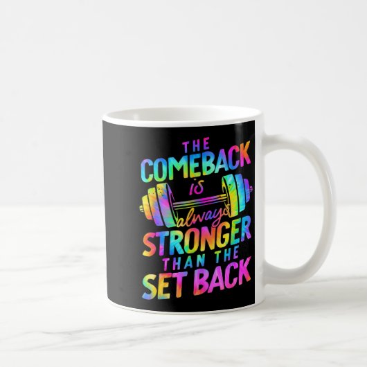 The Comeback Is Always Stronger Than The Set Back  コーヒーマグカップ (右)