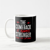 The Comeback Is Always Stronger Than The Setback M コーヒーマグカップ (左)