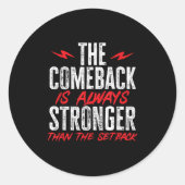 The Comeback Is Always Stronger Than The Setback M ラウンドシール (正面)