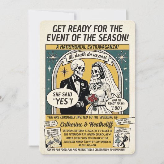 The Comicon Wedding Gazette Invitation 招待状 (正面)