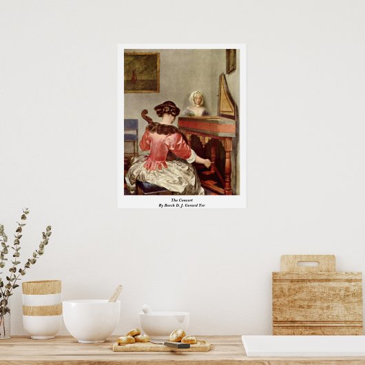 The Concert By Borch D. J. Gerard Ter ポスター (キッチン)