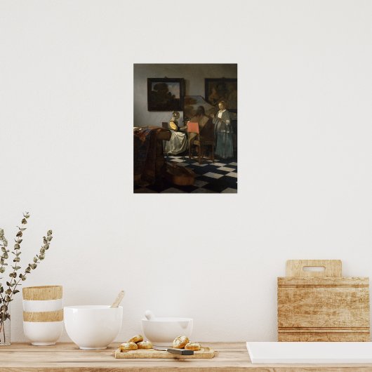 The Concert (c.1664) — Vermeer ポスター (キッチン)