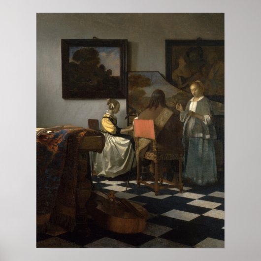 The Concert (c.1664) — Vermeer ポスター (正面)