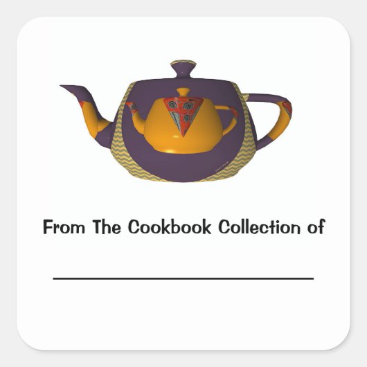 The Cookbook Collection ofの蔵書票 スクエアシール (正面)