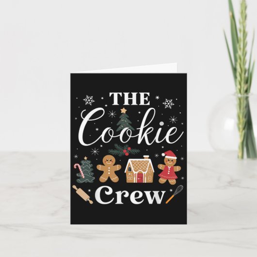 The Cookie Crew Christmas Baking Cookie Lover Kids カード (正面)