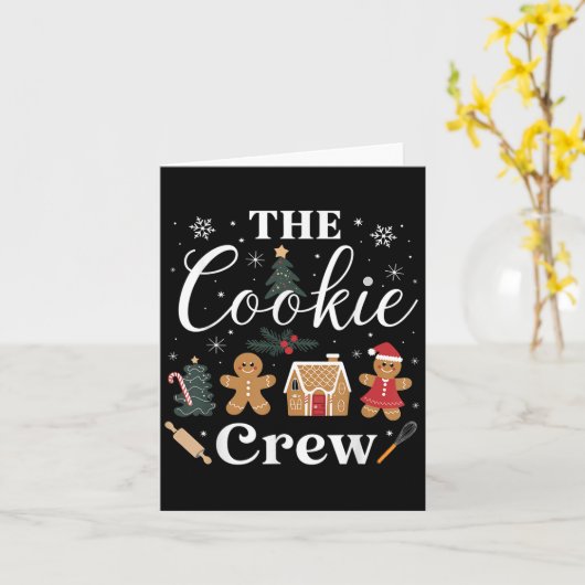 The Cookie Crew Christmas Baking Cookie Lover Kids カード (黄色い花)