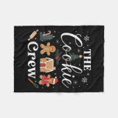 The Cookie Crew Christmas Baking Cookie Lover Kids フリースブランケット (正面(横))