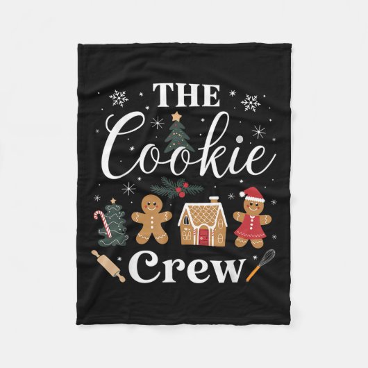 The Cookie Crew Christmas Baking Cookie Lover Kids フリースブランケット (正面)