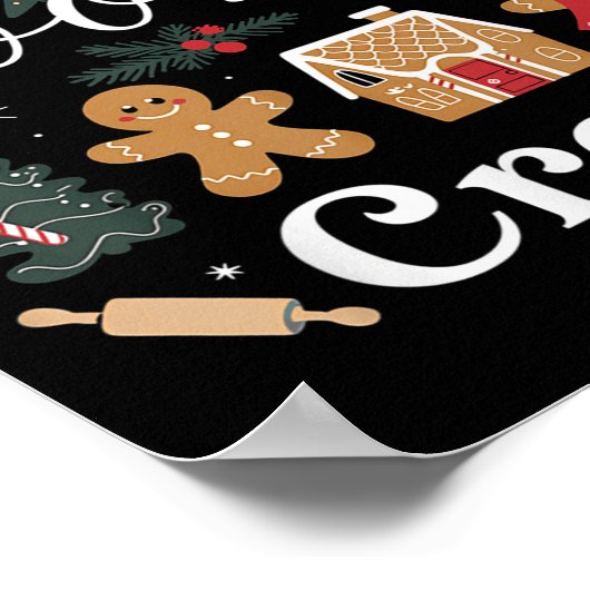 The Cookie Crew Christmas Baking Cookie Lover Kids ポスター (角)