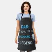 The Cooking Legend – BBQ & Chef Dad エプロン (着用した状態)