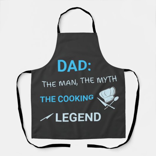 The Cooking Legend – BBQ & Chef Dad エプロン (正面)
