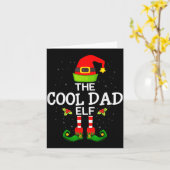 The Cool Dad Elf Christmas Family Matching Pajama カード (黄色い花)