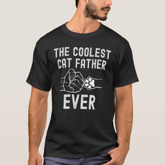 The Coolest cat Father Ever Father Day Tシャツ (正面)